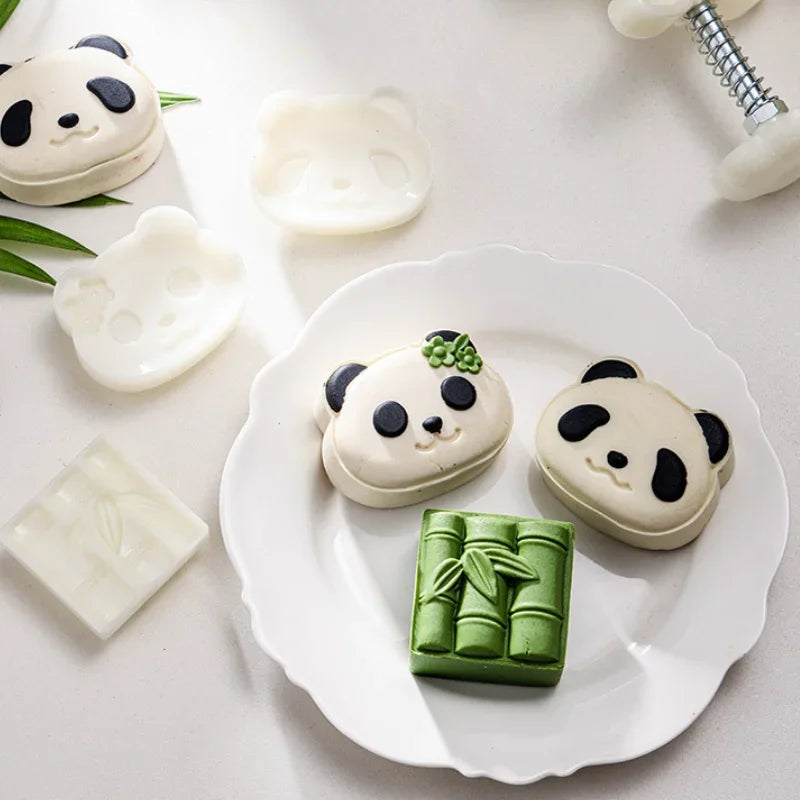 Household mung bean cake food supplement press mold Panda head grinding tool modeling cake tool 2023 new moon cake mold
