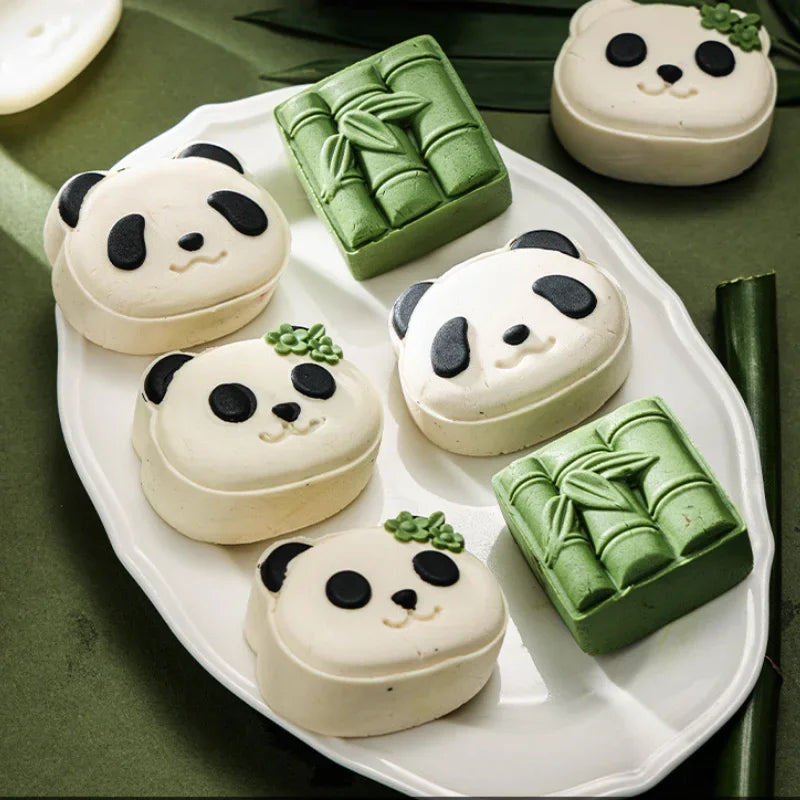 Household mung bean cake food supplement press mold Panda head grinding tool modeling cake tool 2023 new moon cake mold