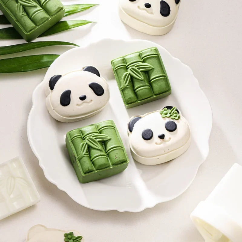 Household mung bean cake food supplement press mold Panda head grinding tool modeling cake tool 2023 new moon cake mold