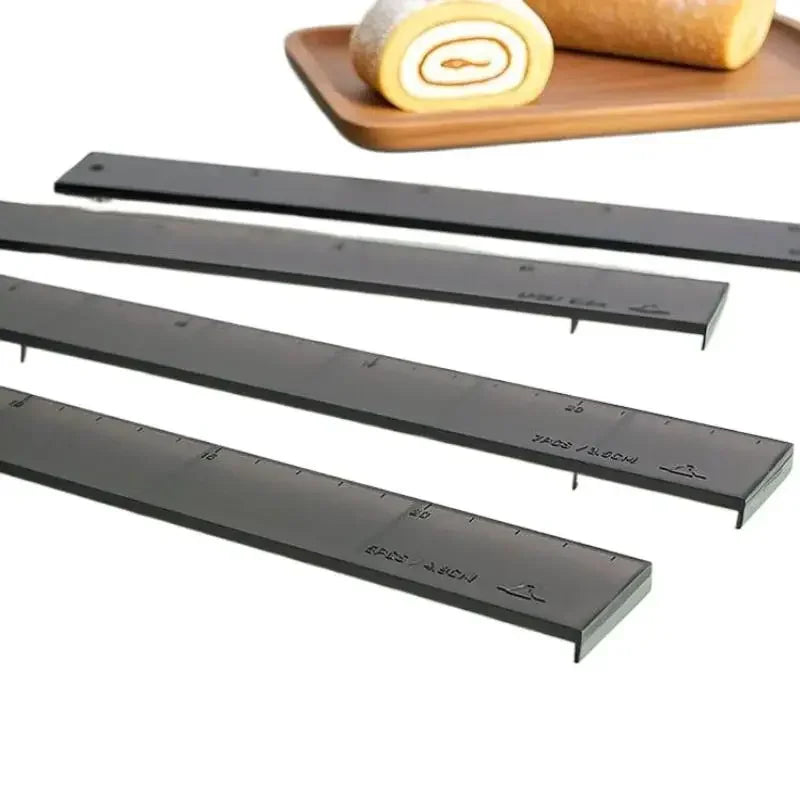 4Pcs Biscuit Cake Cutting Roll Scale 4X Cake Roll Ruler Uniform Division Molds Pastries Bakings Kitchen Dessert Making Tool